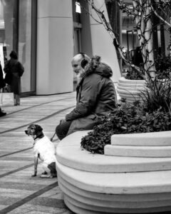 man with dog